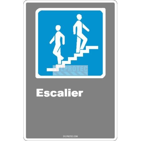 Affiche CDN«Escalier» de langue française: formats variés, matériaux divers, d’autres langues & options