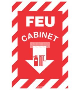 Affiche d’urgence et d’incendie «Feu Cabinet» en divers formats et matériaux