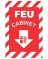 Affiche d’urgence et d’incendie «Feu Cabinet» en divers formats et matériaux