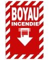Affiche d’urgence et d’incendie «Feu Boyau» hachuré transversale