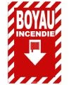 Affiche d’urgence et d’incendie «Feu Boyau» hachuré transversale