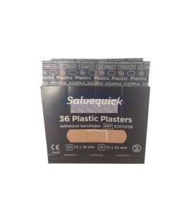 6 refills of 36 plastic adhesive bandages for Salvequick distributor (PS120)
