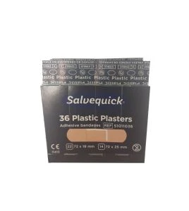 6 refills of 36 plastic adhesive bandages for Salvequick distributor (PS120)