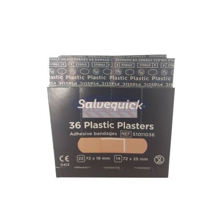6 recharges de 36 pansements en plastique pour distributeur Salvequick (PS120)
