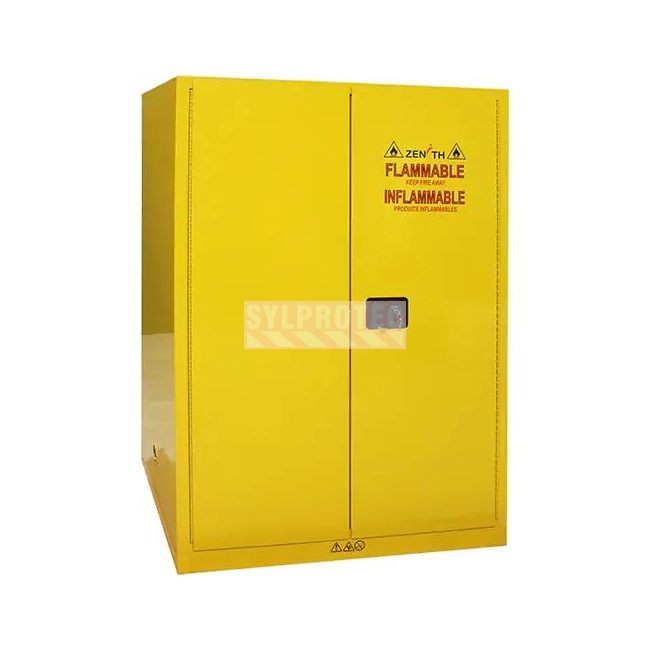 Flammable liquids storage cabinet, 90 US gallons (341 L), FM, NFPA and OSHA-approved.