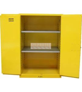 Armoire de 90 gallons (341 L) pour liquides inflammables, certifiée FM, NFPA, OSHA.