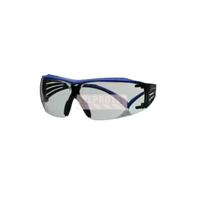 Lunettes de sécurité 3M™ SecureFit™ série 400 SF407XSGAF-BLU, lentille grise intérieur-extérieur antibuée Scotchgard™