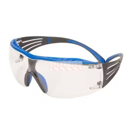 3M™ SecureFit™ 400 Series Safety Glasses SF401XSGAF-BLU, Clear Scotchgard™ Anti-Fog Lens