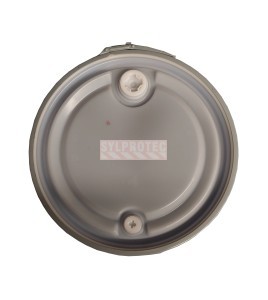 Resealable blue barrel in high-density polyethylene