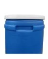 Baril bleu refermable en polyéthylène haute densité