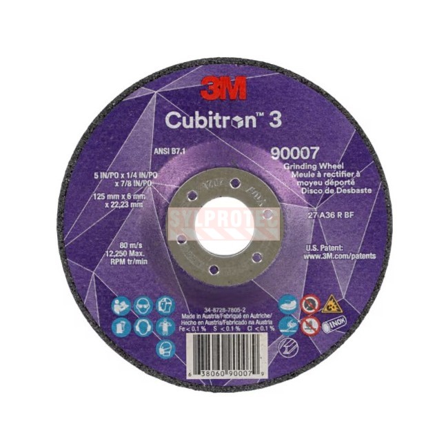 Meule Cubitron 3 3M T27 125 mm grain 36+