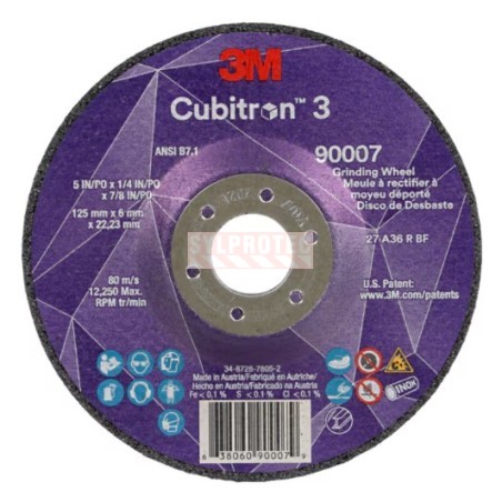 3M Cubitron 3 T27 125 mm 36+ Grit Grinding Wheel