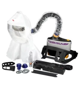 Ensemble Versaflo TR-800-ECK facile à nettoyer avec cagoule S-433L pour milieu industriel