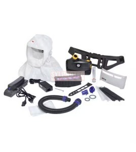 Ensemble Versaflo TR-800-ECK facile à nettoyer avec cagoule S-433L pour milieu industriel