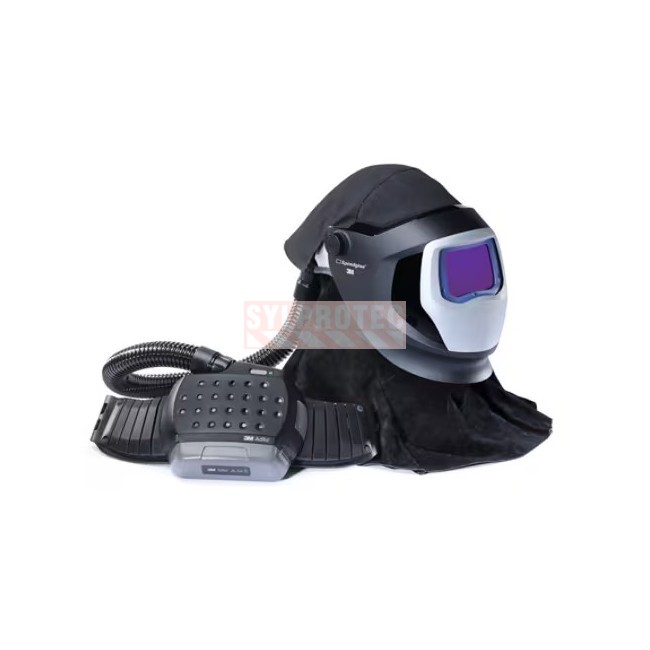 3M Adflo PAPR and Versaflo M-Series Helmet with Speedglas FLP 9100XXi Welding Shield, Li-ion Battery