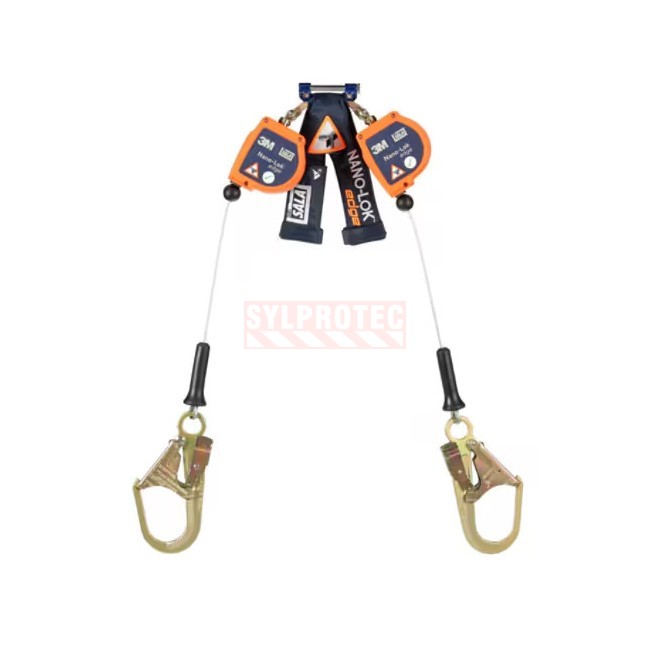 Ligne de vie autorétractable double Nano-Lok DBI-SALA 8 pi câble Leading Edge connecteur rapide