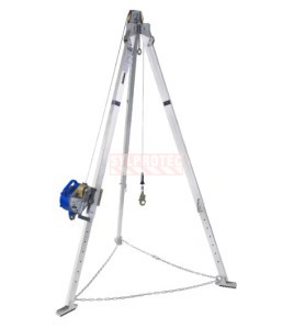 DBI-SALA 3M 7 ft aluminum tripod, winch and 3-way SRL, galvanized cable