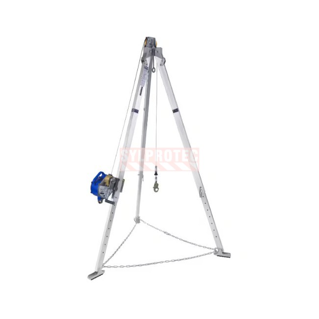 DBI-SALA 3M 7 ft aluminum tripod, winch and 3-way SRL, galvanized cable
