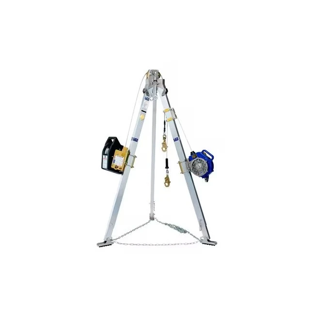 Trépied aluminium 7 pi DBI-SALA 3M, treuil et SRL 3 voies, câble inox