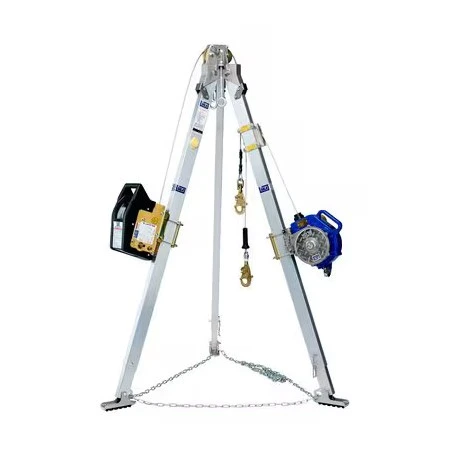Trépied aluminium 7 pi DBI-SALA 3M, treuil et SRL 3 voies, câble inox