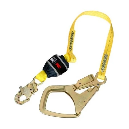 Shock Absorbing Web Lanyard DBI-SALA 3M 4 ft Single Leg Rebar Hook 1246571C