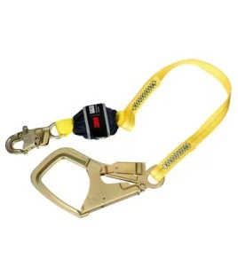 Shock Absorbing Web Lanyard DBI-SALA 3M 4 ft Single Leg Rebar Hook 1246571C