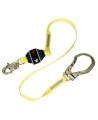 DBI-SALA 3M web shock-absorbing lanyard, angled view with rebar hook