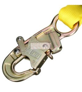 DBI-SALA 3M web shock-absorbing lanyard, close-up of the snap hook