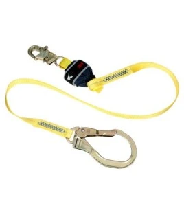 DBI-SALA 3M web shock-absorbing lanyard, overview of both hooks
