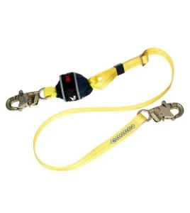Adjustable Shock Absorbing Web Lanyard DBI-SALA 3M 6 ft Single Leg Snap Hook 1246582C