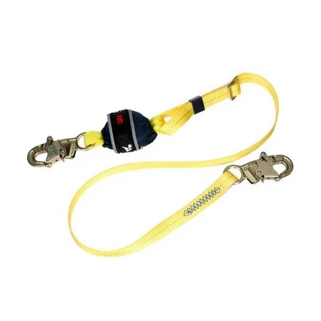 Adjustable Shock Absorbing Web Lanyard DBI-SALA 3M 6 ft Single Leg Snap Hook 1246582C