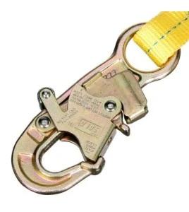 Adjustable Shock Absorbing Web Lanyard DBI-SALA 3M 6 ft Single Leg Snap Hook 1246582C