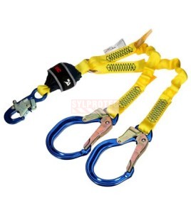 Longe double en Y amortisseur de choc en sangle extensible DBI-SALA 3M 4 pi 1246587C