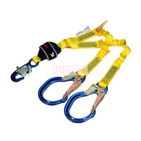 Longe double en Y amortisseur de choc en sangle extensible DBI-SALA 3M 4 pi 1246587C