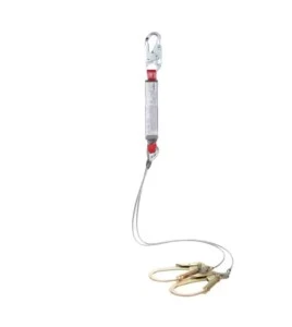 Longe d'absorption des chocs en câble d'acier galvanisé à fixation sûre à 100%, Protecta, 121 à 310 lb, 6 pi