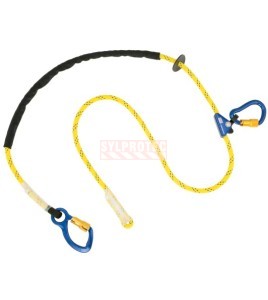 Longe de positionnement en corde en nylon reglable DBI-SALA 3M crochet aluminium 8 pi 1234080