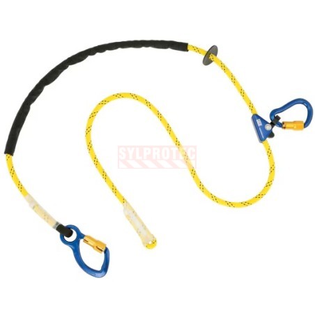 Longe de positionnement en corde en nylon reglable DBI-SALA 3M crochet aluminium 8 pi 1234080