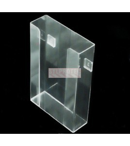 Distributeur en acrylique transparent sans compartiments pour boîtes de gants, pour installation murale ou sur une table.