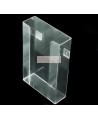 Distributeur en acrylique transparent sans compartiments pour boîtes de gants, pour installation murale ou sur une table.