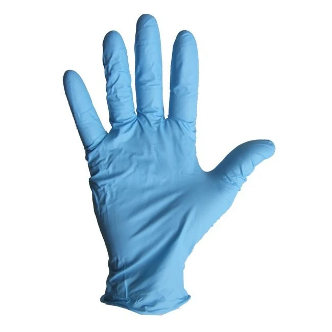 Gant ambidextre en nitrile sans poudre, 3.8 mils d’épaisseur approuvé par l'ACIA et l'AAC. Taille: petit (7) à XL (10)