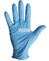 Gants de nitrile d’une épaisseur de 8 mils, 9 po de longueur (23 cm), boite de 50, de grandeur large.