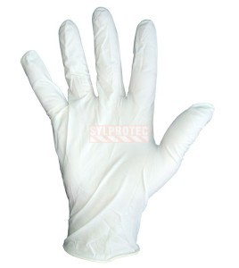 Gant en latex 5 mil d’épaisseur sans poudre. AQL 1.5. Taille: S (7) à XL (10). Vendu par boîte de 100 gants