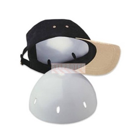 Protective Shell Insert for Baseball Cap, white.
