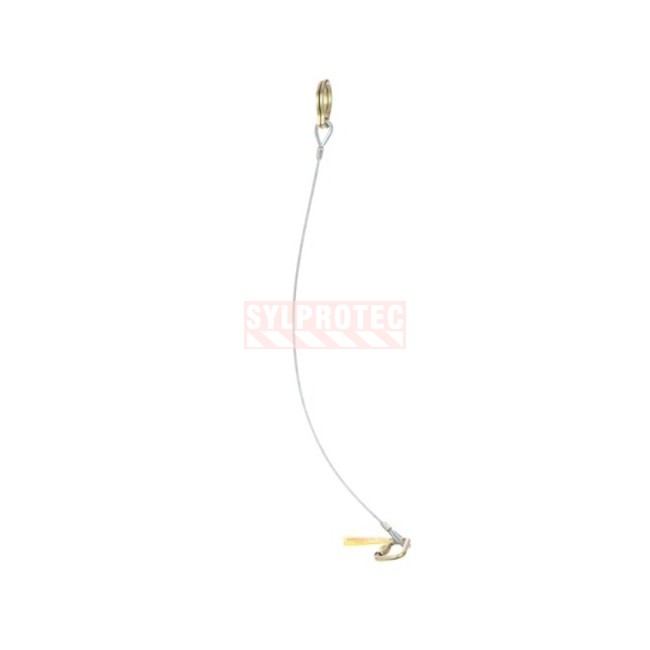 Protecta 3M Vinyl-Coated Cable Two-Ring Anchor Adapter, galvanized steel