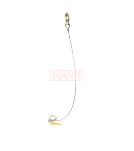 Adaptateur d'ancrage à double anneau en câble enduit de vinyle Protecta 3M, acier galvanisé