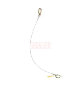 Adaptateur d'ancrage à double anneau en câble enduit de vinyle Protecta 3M, acier galvanisé