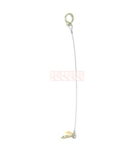 Adaptateur d'ancrage à double anneau en câble enduit de vinyle Protecta 3M, acier galvanisé