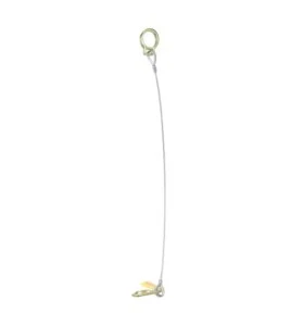 Protecta 3M Vinyl-Coated Cable Two-Ring Anchor Adapter, galvanized steel
