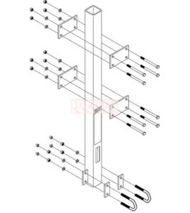 Poteau d'ancrage pour échelles Lad-Saf DBI-SALA 3M 6116026, 19,1 x 7,1 x 240 cm