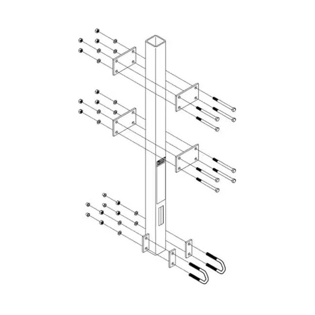 Lad-Saf DBI-SALA 3M lower bracket 6116027 for ladder post or mast, 12.7 x 6.3 x 104 cm